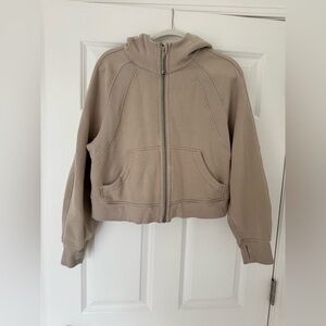 Lululemon Athletica Scuba Oversized Full-Zip Hoodie Mojave Tan